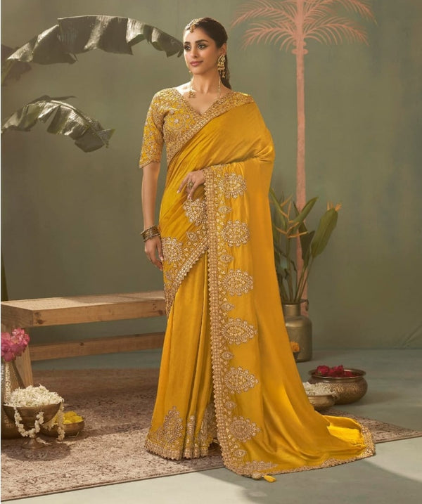 New Wedding Wear Bamberg Silk Embroidered saree