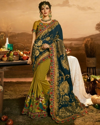 Half N Half Designer Silk Women’s Fancy Saree