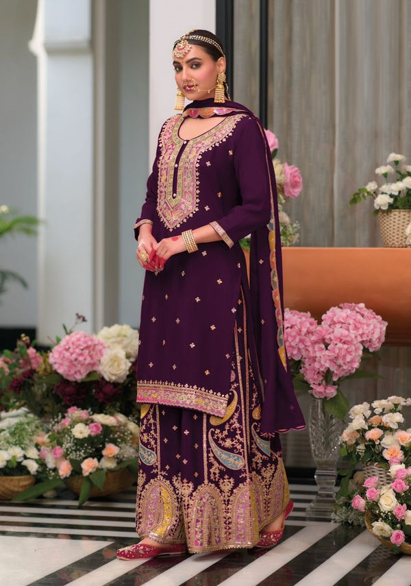 Heavy Chinon Designer Embroidery Punjabi Suit