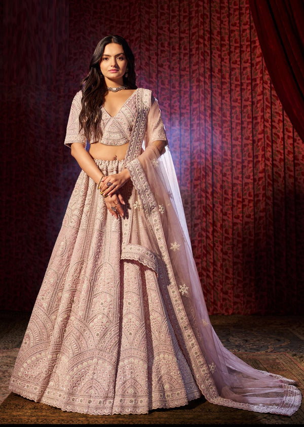 Georgette Designer Wedding Special Sequins Lehenga choli