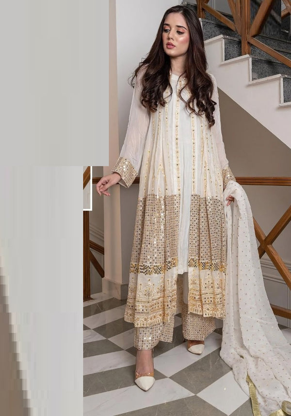 Designer Georgette Pakistani Style Straight Salwar Kameez