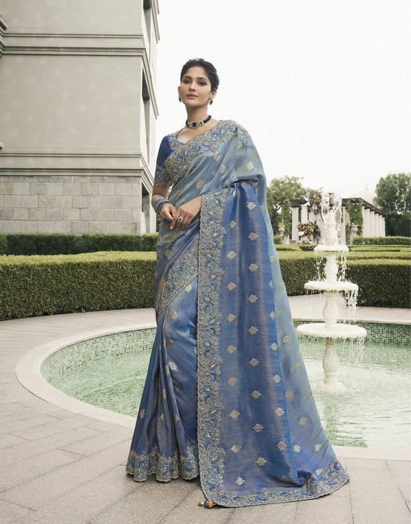 Indian Women Designer Pure Tissue Silk Beautiful Saree