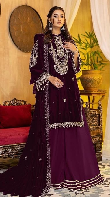 Winter collection Velvet Dress Pakistani Suit