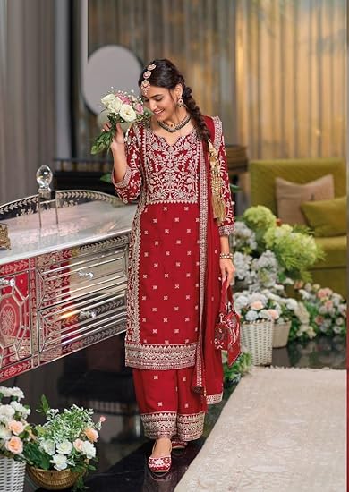 Punjabi Suit with Palazzo Pants for Wedding