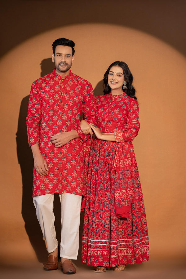 Indian Traditional New Cotton  Designer Couple Set Collection