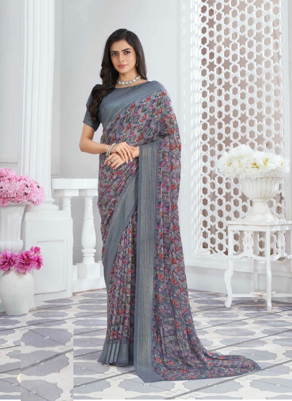 Indian Women Latest Designer Georgette Fancy saree