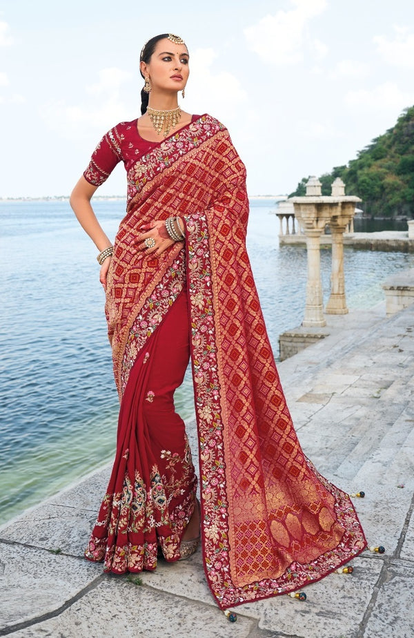 Cut work Designer Weddin Special Fancy Saree Sari