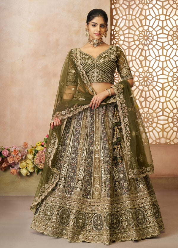 Indian Wedding Wear Heavy Work Net Designer Lehenga Choli