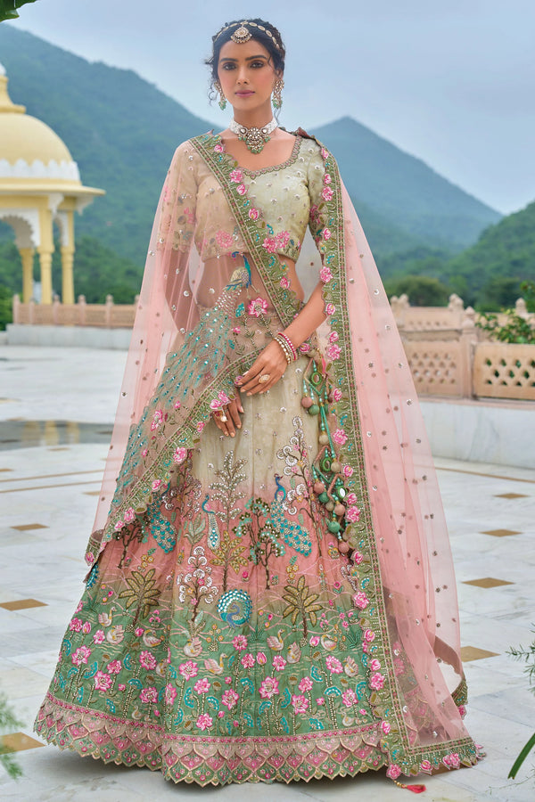 Reception Special Designer Silk Thread Wedding Lehenga Choli