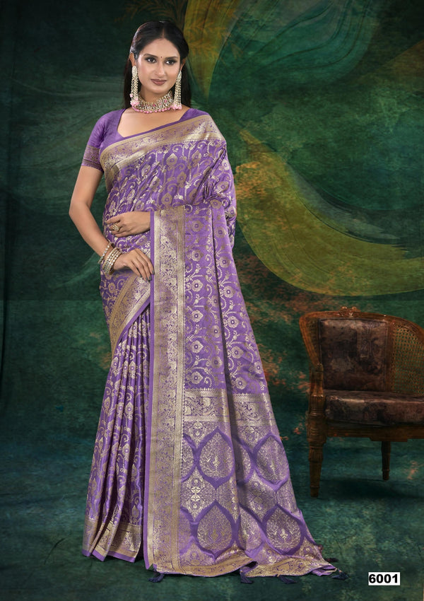 Stepnshop Designer Silk Saree with Intricate Zari Detailing