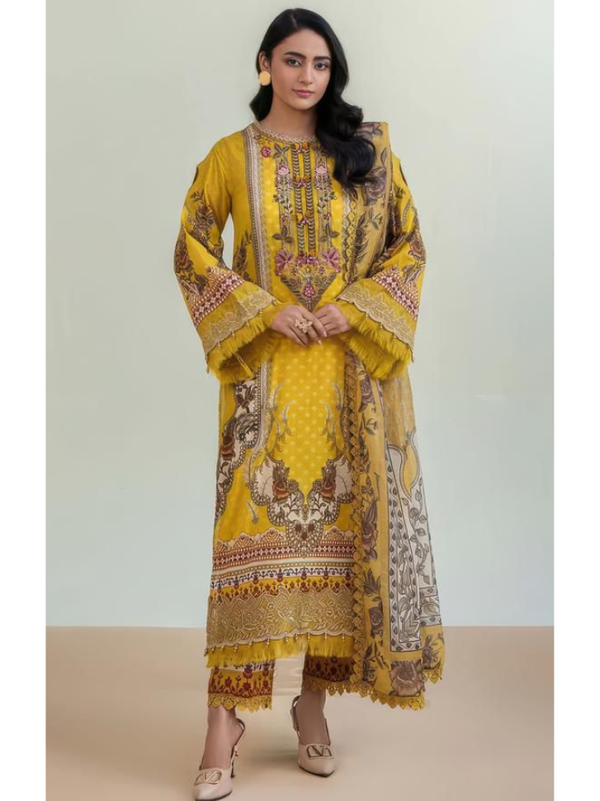 Stepnshop Cotton Pakistani Embroidered & Printed Suit Set