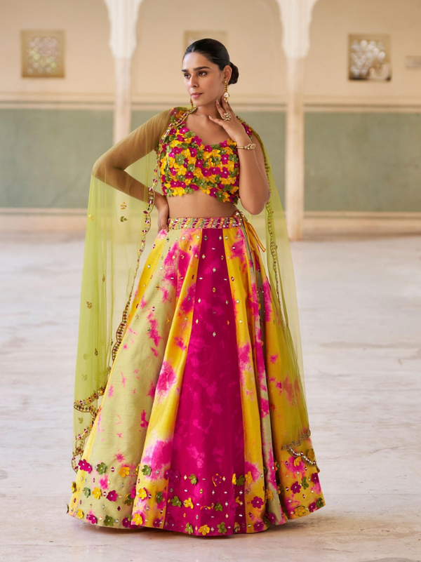 StepnShop Premium Crepe Embroidered Lehenga Set