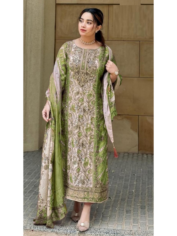 Stepnshop Muslin Printed Suit Set