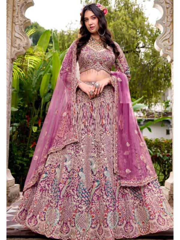 Stepnshop Beautiful Embroidered Lehenga Set with Embroidery Work