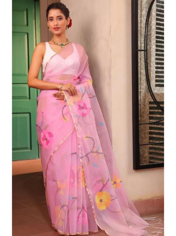 Stepnshop Premium Reshma Muslin Silk Printed Saree