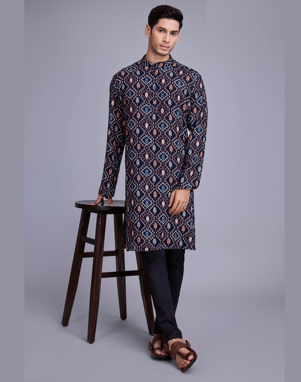 Pure Rayon Designer Men's Festival Wear Kurta