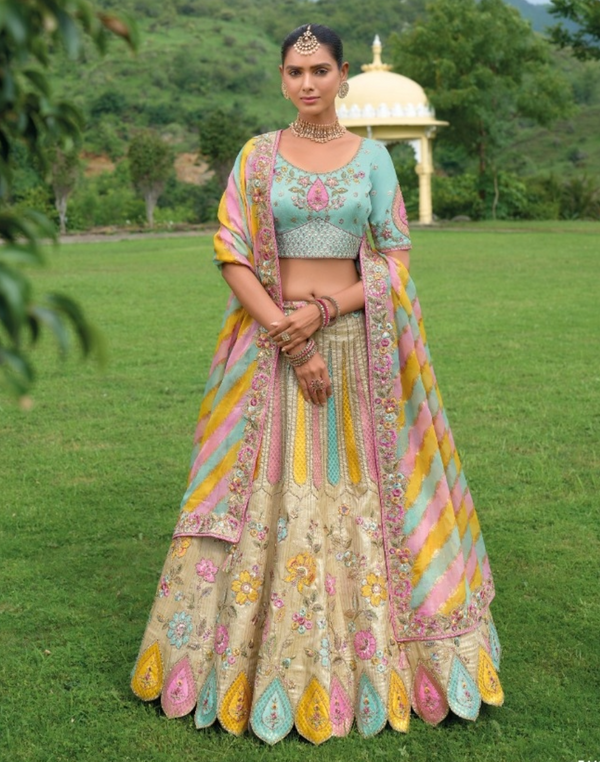 Multicolor Heavy Silk Designer Lehenga Choli