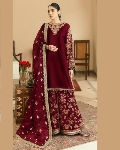 Winter collection Velvet Dress Pakistani Suit