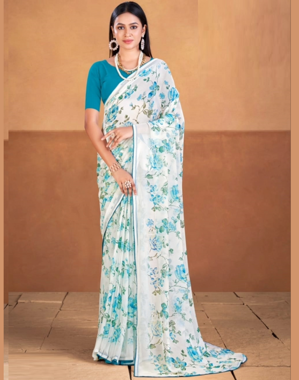 Indian Women Latest Formal Style Georgette saree