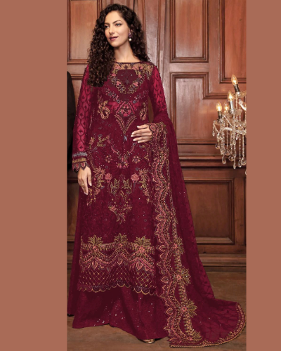 Designer Georgette Pakistani Style Straight Salwar Kameez