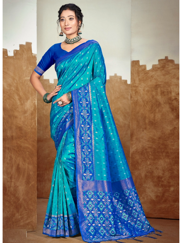 Stepnshop Silk Saree with Elegant Weaving Work