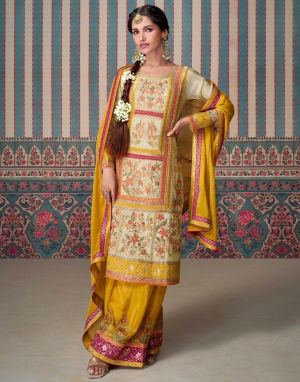 Wedding & Festival Wear Designer Viscose Silk Suit