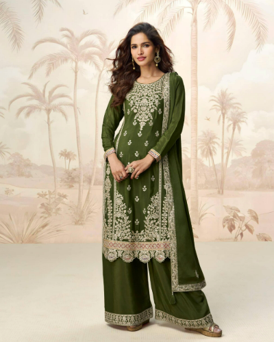 Chinon Embroidery Work Sharara Suit for Women