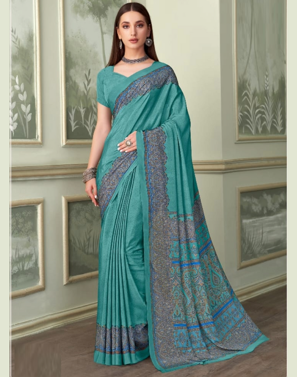 Printed Designer Crepe Silk Daily Wear Saree
