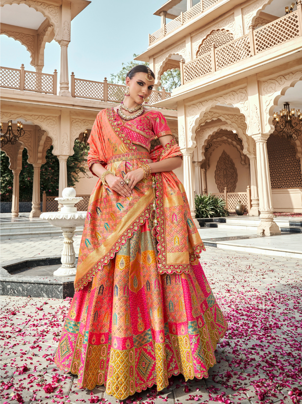 StepnShop Banarasi Silk Lehenga with Zari & Cutwork