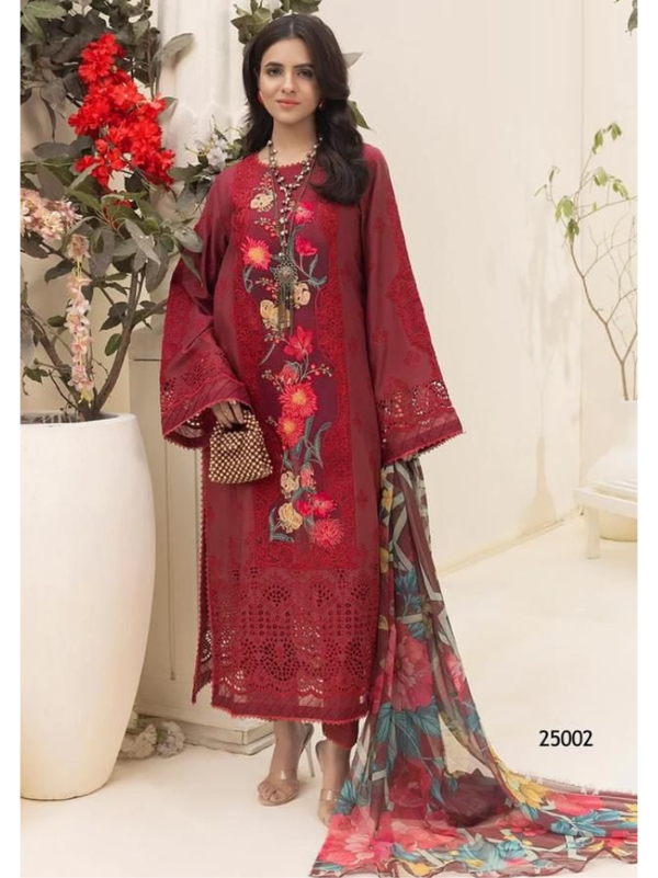 Stepnshop Printed & Embroidered Cotton Pakistani Suit