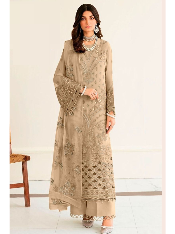Stepnshop Embroidered Georgette Pakistani Suit