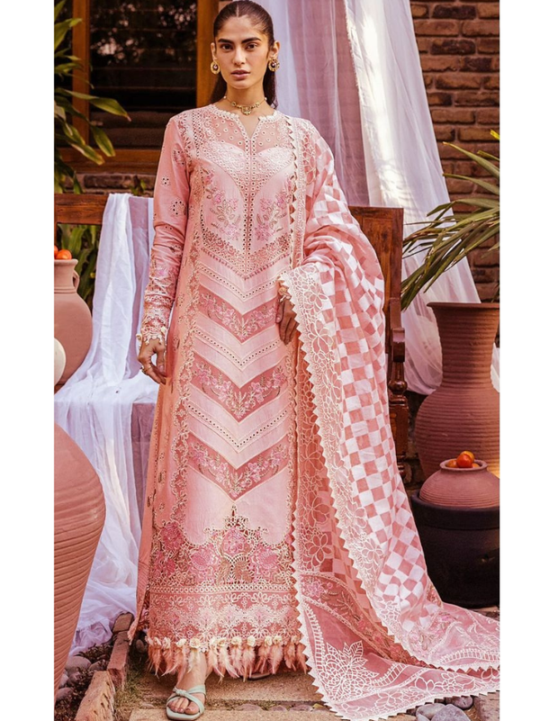 Stepnshop Viscose Pakistani Suit with Digital Print & Hand Work