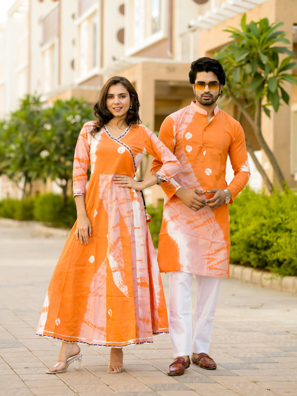 Festive-Ready Couple Wear in Ethnic Prints