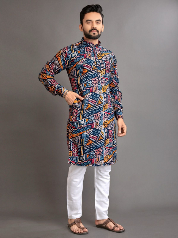 Elegant Festive Kurta in Premium Cotton Fabric