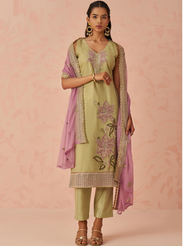 Fancy Suit with Flowing Chiffon Dupatta