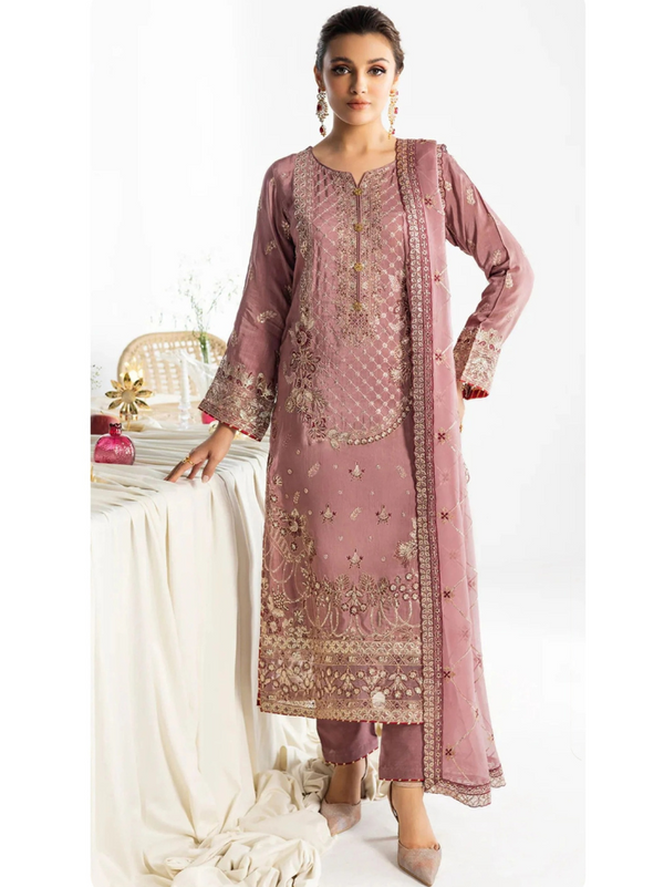 Designer Suit Set with Khatli Embroidery and Dupatta