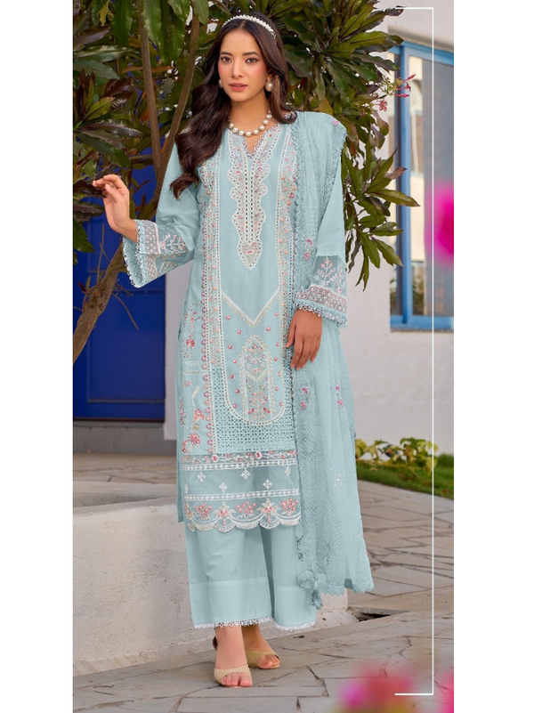 Cotton Suit Set with Embroidered Kota Check Dupatta