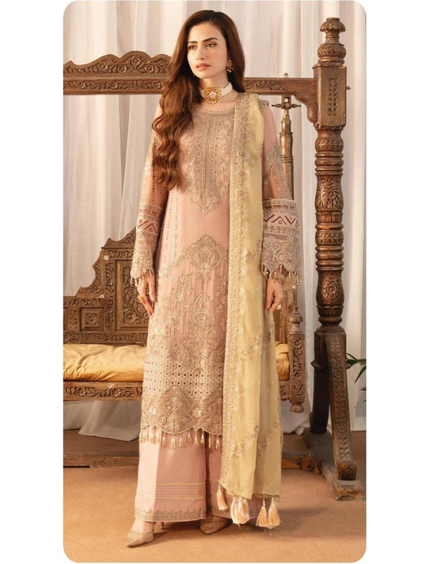 Elegant Georgette Suit with Khatli Embroidery