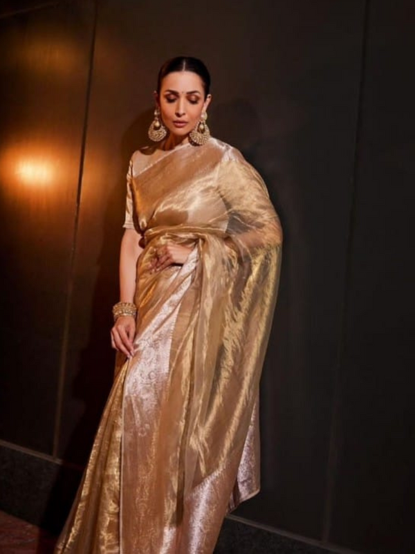 Bollywood Style Banarasi Silk Saree with Zari Work