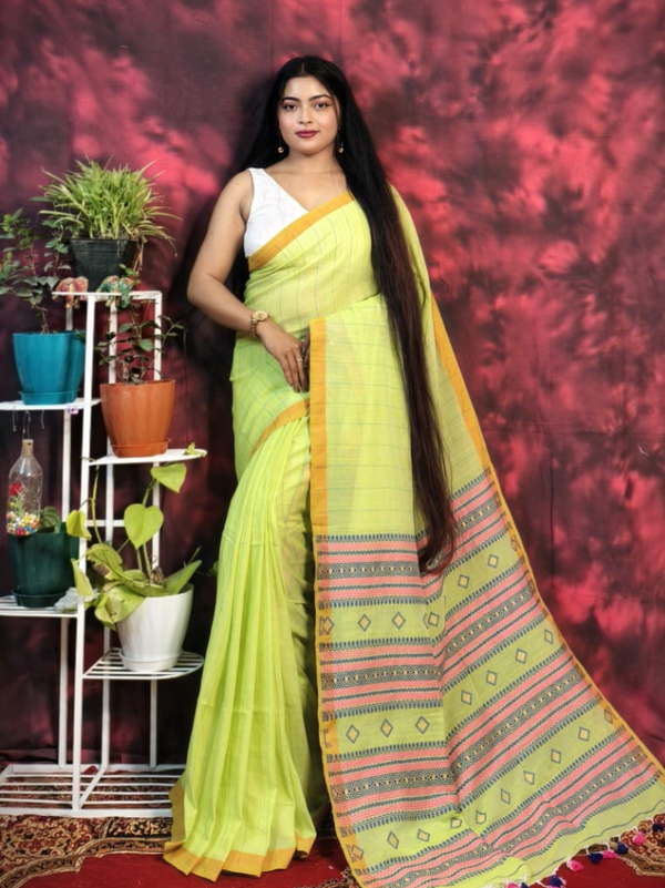 Cotton Embroidered Saree for Women