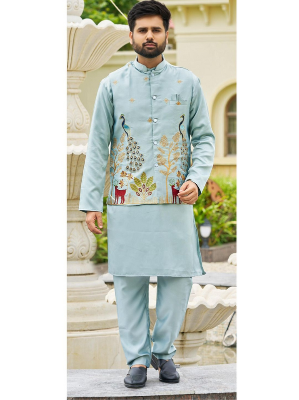 Stepnshop Elegant Satin Men's Kurta Pajama
