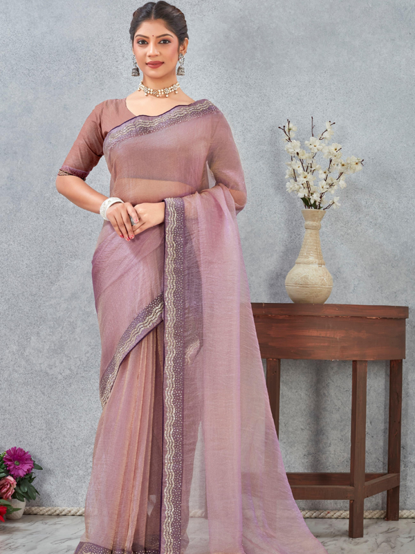 Stepnshop Designer Soft Silk Saree for Festive & Party Wear