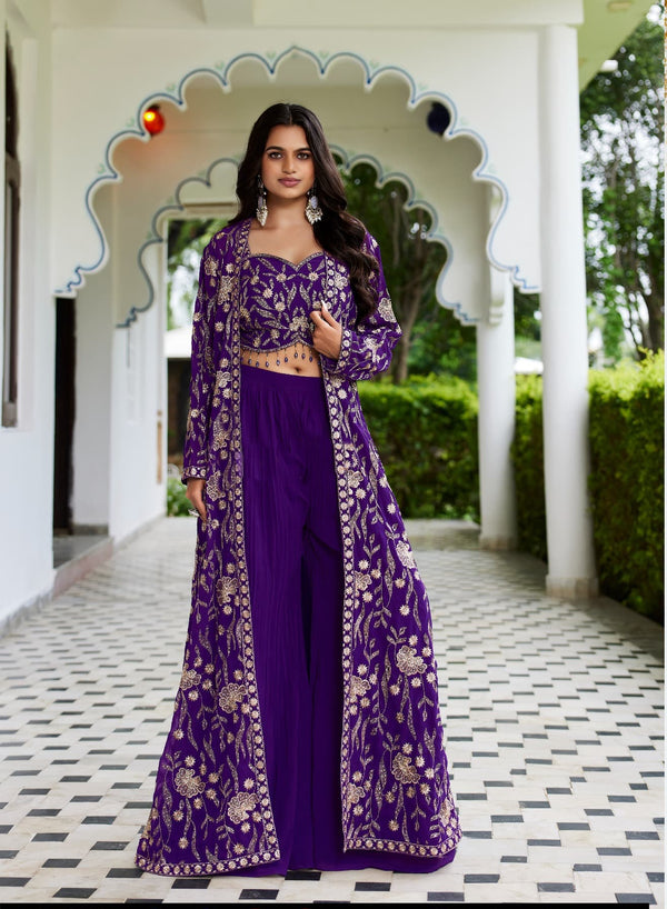 Latest Designer Viscose Co ord Set With Long Jacket