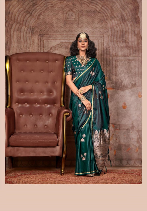 Indian Women Designer Fancy Pure Satin Saree