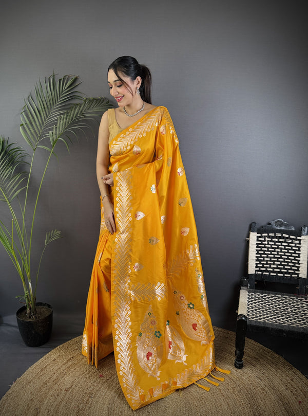 Haldi Ceremony Saree in Elegant Traditional Style