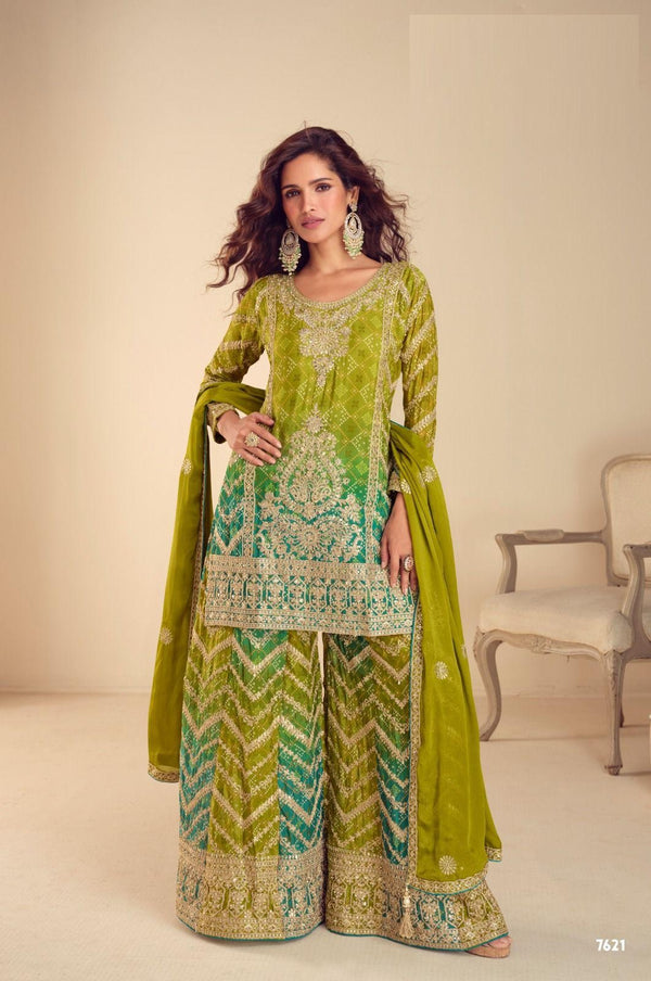 StepnShop Chinon Sharara Set with Embroidery & Sequins