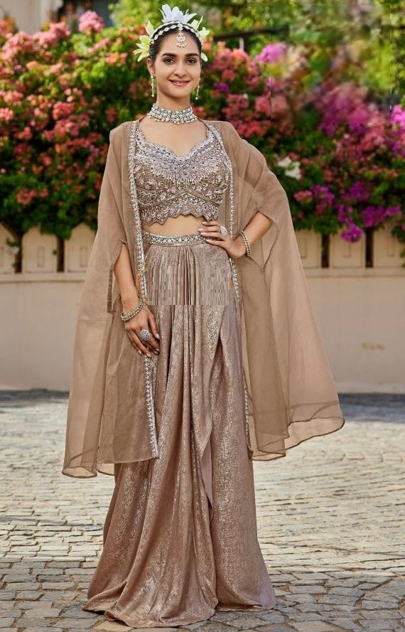 Stepnshop Indo Western Shimmer Ensemble with Embellishments