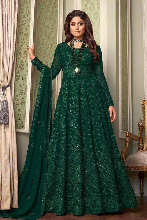 Deep Green Anarkali Dress