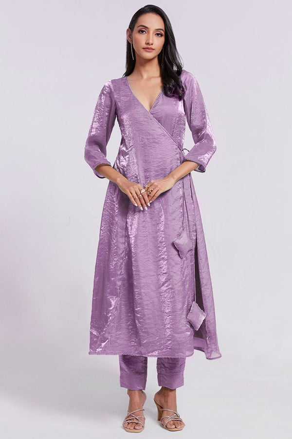 Pure Organza Solid Gown With Dori & Bottom For Festival Occasion