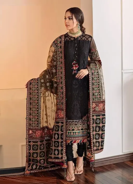 Designer Ready to wear Georgette Pakistani Style Straight Salwar Kameez